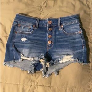 High rise jean shorts size 0